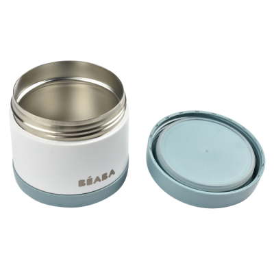 Ланч-бокси - Харчовий термоконтейнер Beaba біло-блакитний 500 мл (912909)#4