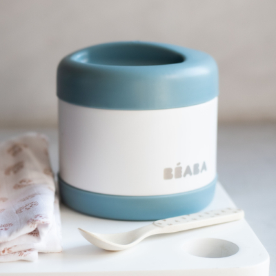 Ланч-бокси - Харчовий термоконтейнер Beaba біло-блакитний 500 мл (912909)#5