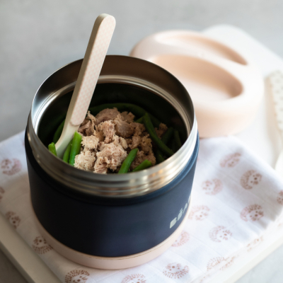 Ланч-бокси - Харчовий термоконтейнер Beaba бежево-синій 500 мл (912910)#5