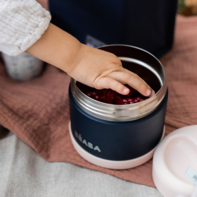 Ланч-бокси - Харчовий термоконтейнер Beaba бежево-синій 500 мл (912910)#6