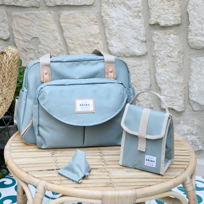 Товари для догляду - Сумка для мам Beaba Geneva сіро-зелена (940271)#6