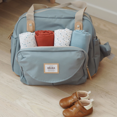 Товари для догляду - Сумка для мам Beaba Geneva сіро-зелена (940271)#7