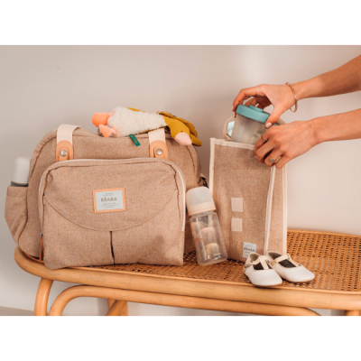 Товари для догляду - Сумка для мам Beaba Geneva бежева (940339)#6