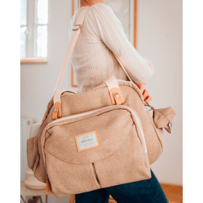 Товари для догляду - Сумка для мам Beaba Geneva бежева (940339)#7