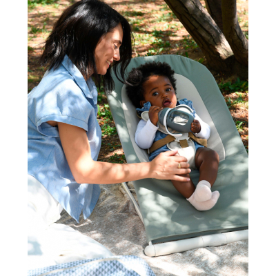 Кресла-качалки - Шезлонг-качеля Beaba Easy Relax зеленый (915055)#7