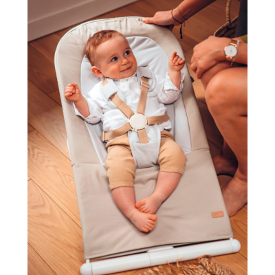 Кресла-качалки - Шезлонг-качеля Beaba Easy Relax бежевый (915056)#6