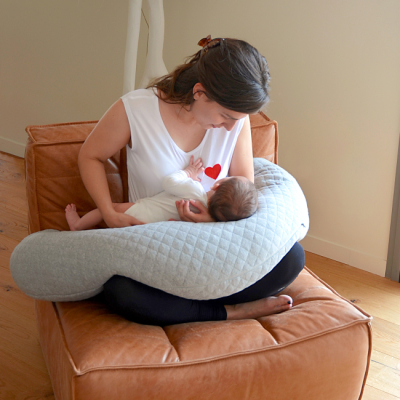 Товари для догляду - Подушка для вагітних і годування Beaba Big Flopsy heather grey (508172)#3