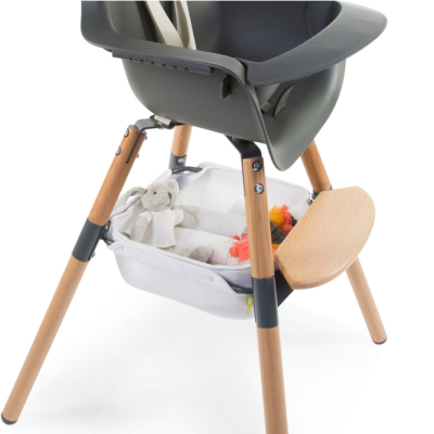 Товары по уходу - Корзина для вещей к стульчику для кормления Childhome Evolu white (CHEVOBAS)#4