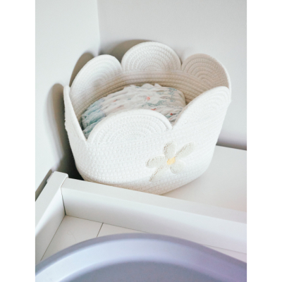 Бокси для іграшок - Кошик для зберігання Childhome Flower білий (CCBAFL20)#4