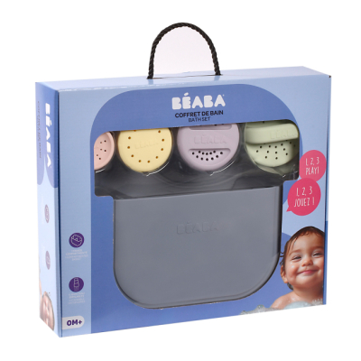 Игрушки для ванны - Набор игрушек для ванны Beaba силиконовых с корзиной (920413)#4