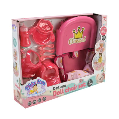 Меблі та будиночки - Стільчик для годування Країна Іграшок з аксесуарами рожевий (5882)#2