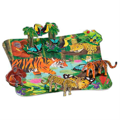 3D-пазли - 3D пазл 4M Тропічний ліс з фігурками 9 елементів (00-04678)#2