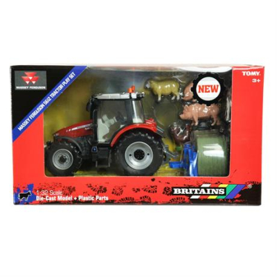 Транспорт и спецтехника - Игровой набор Britains Трактор Massey Ferguson 5612 с вилами и фигурками 1:32 (43205)#3