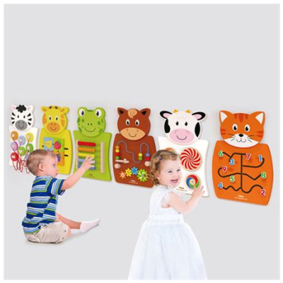 Развивающие игрушки - Бизиборд Viga Toys Коровка с кругами (50677FSC)#2