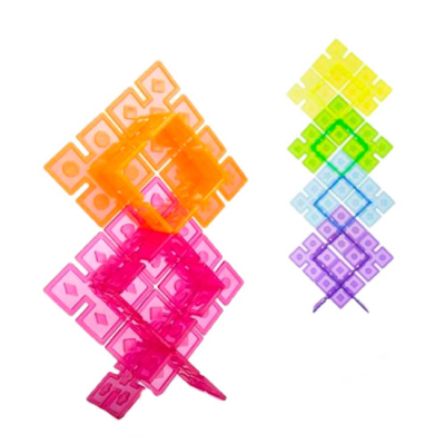 Конструктори з унікальними деталями - Конструктор Guidecraft Interlox Squares Квадрати (G16835)#3