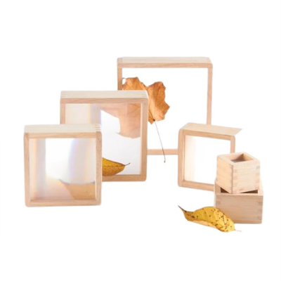 Наукові ігри, фокуси та досліди - Ігровий набір Guidecraft Natural Play Блоки зі збільшувальним склом (G3018)#2