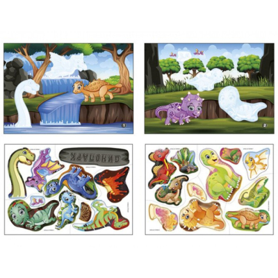 Розмальовки та актівітібуки (2-6 років) - ​Книжка «Альбом із наліпками. Динозаври» (4823076149642)#2