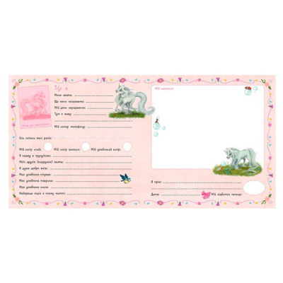 Книги-картинки для дітей (2-6 років) - Книжка «Альбом друзів. Маленька одноріжка Зіронька» Міла Берґ (9786170999894)#2