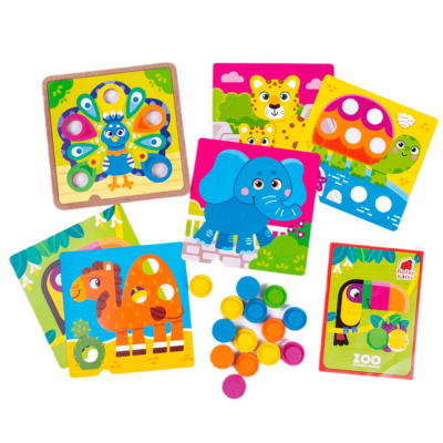 Настільні ігри - Настільна гра Roter Kafer Дерев'яна мозаїка Зоопарк (RW4221)#3