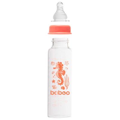 Пляшечки, соски та аксесуари - Скляна пляшечка Baboo Антиколікова 240 мл (3-118)#2