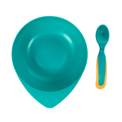 Детская посуда и аксессуары - Мисочка Baboo с крышкой и ложечкой оранжевая (9-028)#3