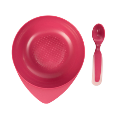 Детская посуда и аксессуары - Мисочка Baboo с крышкой и ложечкой розовая (9-027)#3