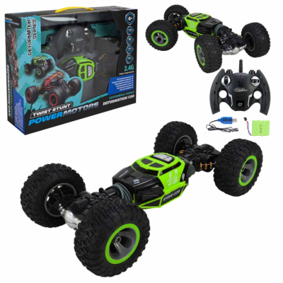 Радиоуправляемые модели - Машинка-перевертыш Powermotors зеленая (PM3405/3)#4