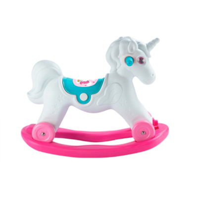 Игровые комплексы, качели, горки - Качели-каталка Dolu бело-розовая 2 в 1 (8690089025098)#2