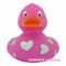 Игрушки для ванны - Игрушка для купания Funny Ducks Уточка розовая в белых сердцах (L1938)#2