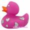 Игрушки для ванны - Игрушка для купания Funny Ducks Уточка розовая в белых сердцах (L1938)#3