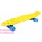 Скейтборди - Дитяча дошка для катання GO Travel жовта блакитні колеса 56 cм (LS-P2206YBS)#2