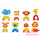 Іграшки для ванни - Аква-пазли Baby Great Кумедні тваринки 8 іграшок (GB-FM8A) (5002025)#3