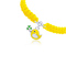 Ювелірні прикраси - Браслет дитячий плетений UMa&UMi з срібним прикрасою Пташка жовта (419541600605)#2