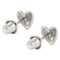 Ювелірні прикраси - Сережки UMa&UMi Серце у серці срібло (6386933249674)#2