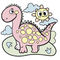 Товары для рисования - ​Водные раскраски Crystal Book Динозаврик (9786177270262)#3