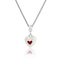 Ювелирные украшения - Подвеска UMa&UMi Сердце в сердце серебро красно-белая 40 см (4184538826663)#3