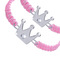 Ювелірні прикраси - Браслет плетений UMa&UMi Корона Swarovski рожевий (2673117549816)#3