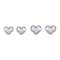 Ювелірні прикраси - Сережки UMa&UMi Серце з рухомою вставкою рожеві (8445276625557)#3