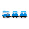 Залізниці та потяги - Набір Silverlit Robot trains Паровозик Кей із двома вагонами (80176)#2