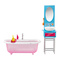 Меблі та будиночки - Набір меблів Barbie Ванна кімната з лялькою (DVX51/DVX53)#3