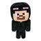 Персонажи мультфильмов - Мягкая игрушка J!NX Minecraft Happy explorer Стив в костюме Эндермена 18 см (JINX-09311PL)#2
