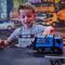 Транспорт и спецтехника - Машинка Road Rippers City service fleet Мусоровоз синяя моторизованная (20192)#5