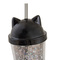 Чашки, стаканы - Тамблер-стакан YES Black Cat с блестками 450мл с трубочкой (707075)#2