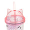 Чашки, склянки - Тамблер-склянка YES Pink Cat з блискітками 450мл з трубочкою (707076)#2