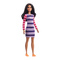 Куклы - Кукла Barbie Fashionistas брюнетка в полосатом платье (GYB02)#2
