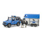 Транспорт і спецтехніка - Автомодель Bruder Поліцейський Land rover з причепом та поліцейським з конем 1:16 (02588)#2