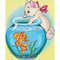 Товари для малювання - Розпис по полотну Ідейка Котик з акваріумом (7119/1)#2