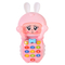 Развивающие игрушки - Интерактивный телефон Країна Іграшок Зайчик малыш розовый (PL-721-49-1)#2
