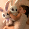 Мягкие животные - Мягкая игрушка Peekapets Кролик розовый 28 см (906778)#4