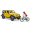 Автомоделі - Автомодель Bruder Jeep Rubicon з фігуркою велосипедиста (02543)#2
